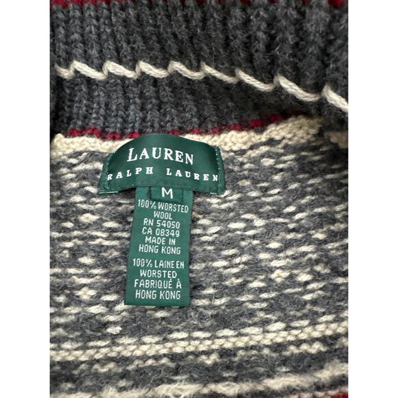 Ralph Lauren Vintage Wool Ski Sweater Fair Isle Graphic - Picture 2 of 4